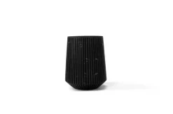 Pamono Striped Wide Vase in White Carrara Marble><noscript><img width=