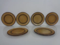 Pamono Studio Ceramic Breakfast Plates & Coffee Mug by Heinz Theo Dietz, 1960s, Set of 12><noscript><img width=