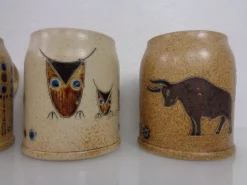 Pamono Studio Ceramic Breakfast Plates & Coffee Mug by Heinz Theo Dietz, 1960s, Set of 12><noscript><img width=