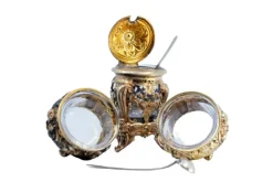 Online Pamono Sugar Bowl with Salt and Pepper Shaker in Gilded Silver, Set of 3