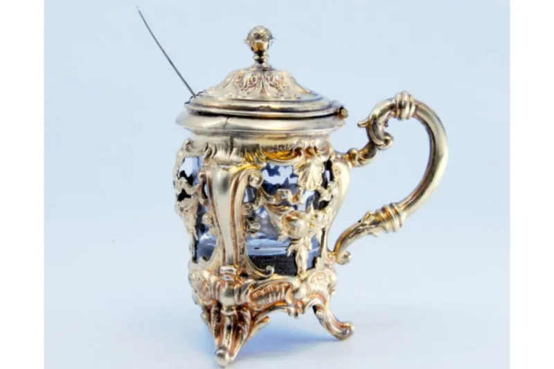 Online Pamono Sugar Bowl with Salt and Pepper Shaker in Gilded Silver, Set of 3