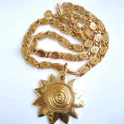 Clearance Pamono Sun Motif Pendant from Givenchy, 1980s