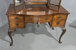 Discount Pamono Super Serpentine Burr Walnut Dressing Table, 1920