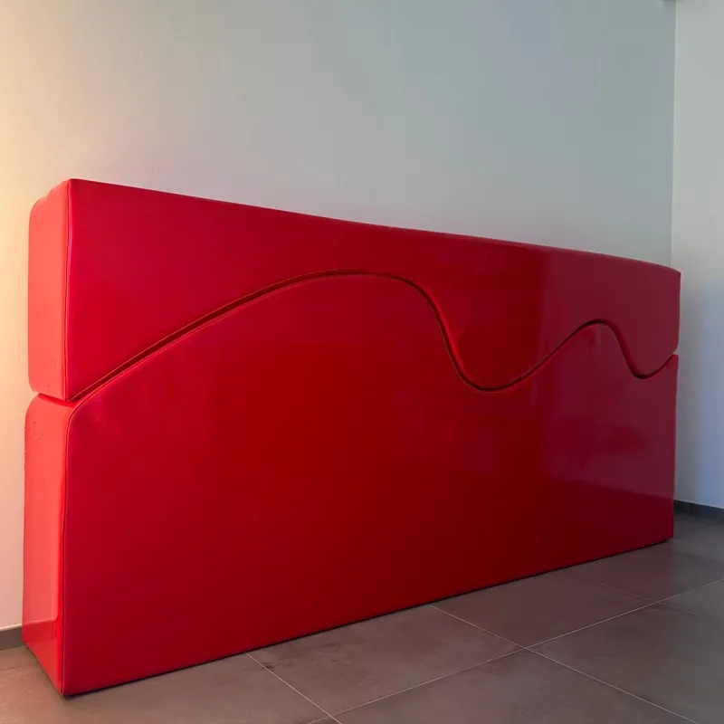 Pamono Superonda Red Sofa by Archizoom for Poltronova, 1967, Set of 2> Couches & Sofas