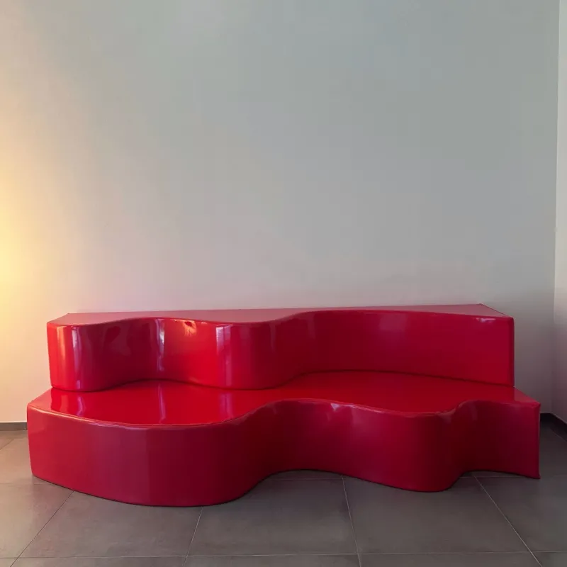 Pamono Superonda Red Sofa by Archizoom for Poltronova, 1967, Set of 2> Couches & Sofas