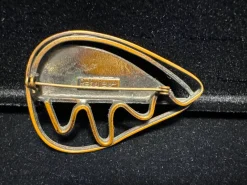 Sale Pamono Surrealist Brooch in Patinated Bronze with Its Original Base by Francisco Rebajes, 1950s