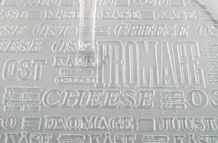 Pamono Swedish Art Glass Cheese Platters with Cheese Names & Bowls, 1980s, Set of 4><noscript><img width=