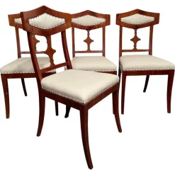 New Pamono Swedish Biedermeier Chairs, 1830s, Set of 4