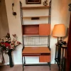 New Pamono Swedish Bookcase with 2 Desk Shelves