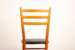 Discount Pamono Swedish Chairs in Curved Elm and Black Skai by Yngve Ekstrom for Gemla, 1960s, Set of 6