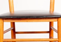 Discount Pamono Swedish Chairs in Curved Elm and Black Skai by Yngve Ekstrom for Gemla, 1960s, Set of 6