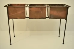 Outlet Pamono Swedish Copper and Wrought Iron Flower Planter by Hans-Agne Jakobsson, 1950s