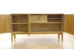Discount Pamono Swedish Curved Sideboard in Birch, 1930s