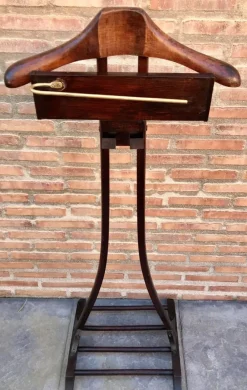 Pamono Swedish Dark Wood Valet, 1950s><noscript><img width=