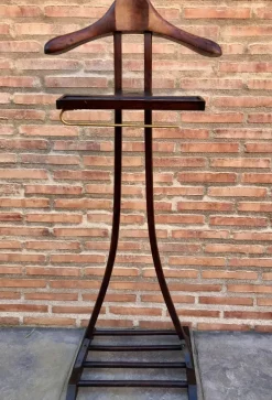 Pamono Swedish Dark Wood Valet, 1950s><noscript><img width=