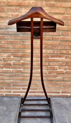 Pamono Swedish Dark Wood Valet, 1950s><noscript><img width=