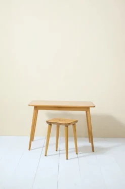 New Pamono Swedish Desk and Stool by Malmvall Göran, 1940s, Set of 2