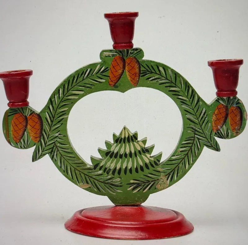 Pamono Swedish God Jul Candleholders, 1890s, Set of 3> Candleholders
