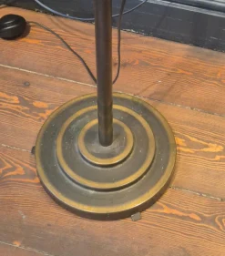 Pamono Swedish Grace Art Deco Floor Lamp in Bronze from Cebe, 1930s><noscript><img width=