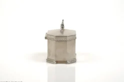 New Pamono Swedish Grace Pewter Tobacco Jar by Harald Linder for Uddevalla, 1920s