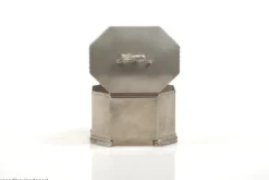 New Pamono Swedish Grace Pewter Tobacco Jar by Harald Linder for Uddevalla, 1920s