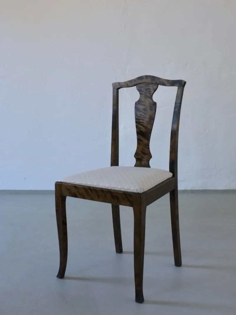 Pamono Swedish Grace Satin Birch Dining Chairs, 1920s, Set of 6> Side Chairs & Dining Chairs