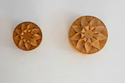 Pamono Swedish Handmade Wooden Sconces, Set of 2><noscript><img width=