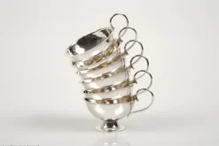 Online Pamono Swedish Modern Silver Punsch Cups by Gundefeldt & Falk, 1960s, Set of 6
