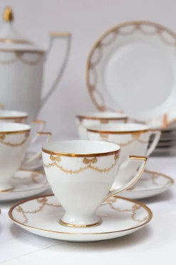 Hot Pamono Swedish Porcelain Coffee and Dessert Set for Eleven People, 1950s, Set of 39
