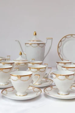 Hot Pamono Swedish Porcelain Coffee and Dessert Set for Eleven People, 1950s, Set of 39