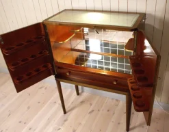 Pamono Swedish Pyramid Mahogany Bar Cabinet by Förenade Möbler Linköping, 1940s><noscript><img width=