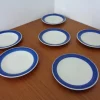 New Pamono Swedish Stoneware Koka Plates by Hertha Bengtson for Rörstrand, 1960s, Set of 6