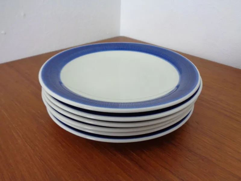 New Pamono Swedish Stoneware Koka Plates by Hertha Bengtson for Rörstrand, 1960s, Set of 6