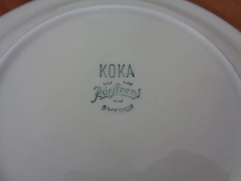 New Pamono Swedish Stoneware Koka Plates by Hertha Bengtson for Rörstrand, 1960s, Set of 6