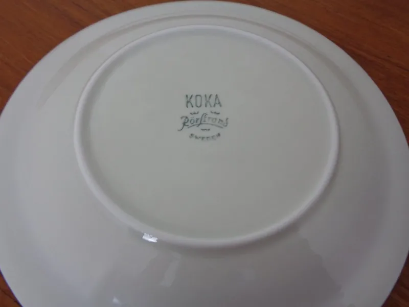 New Pamono Swedish Stoneware Koka Plates by Hertha Bengtson for Rörstrand, 1960s, Set of 6
