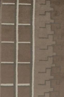 Pamono Swedish Style Rug in Gray Geometric Patterns from R&K Principal Jahanshah Nazmiyal><noscript><img width=