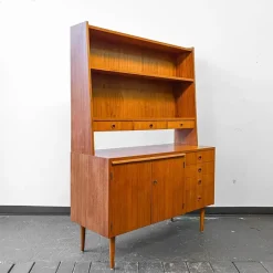 Outlet Pamono Swedish Teak Secretaire Cupboard, 1960s
