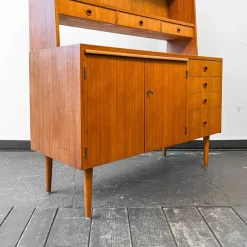 Outlet Pamono Swedish Teak Secretaire Cupboard, 1960s