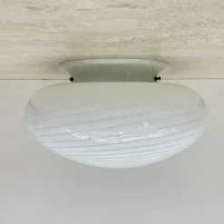 Pamono Swirl Flush Mount, Italy, 1970s> Ceiling Lights
