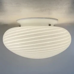 Pamono Swirl Flush Mount, Italy, 1970s> Ceiling Lights
