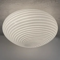Pamono Swirl Flush Mount, Italy, 1970s><noscript><img width=