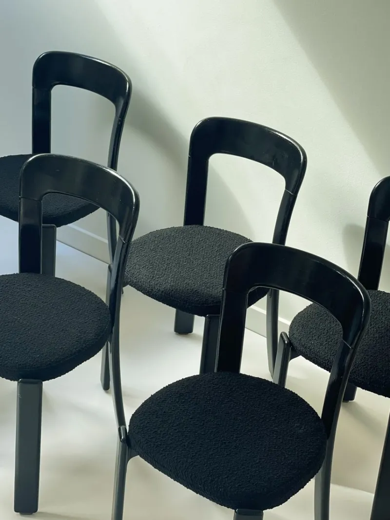 Pamono Swiss Chairs by Bruno Rey for Stein Am Rhein, 1970, Set of 6> Living Room Sets