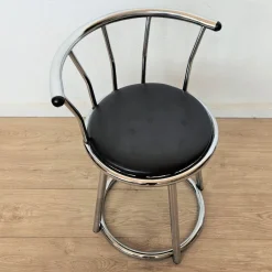 Clearance Pamono Swivel Chrome-Plated Side Chair, 1970s