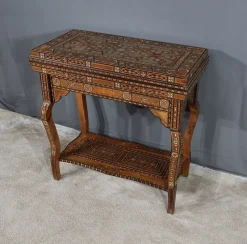 Pamono Syrian Games Table in Marquetry and Inlays><noscript><img width=