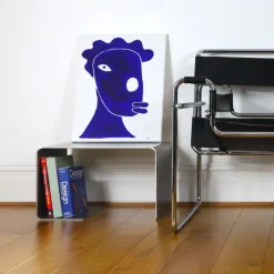 Pamono T-02 Silver Stainless Steel Metal Coffee Table by Kwaku Boateng><noscript><img width=