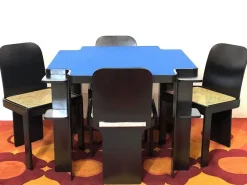 Hot Pamono Table and Game Chairs Set by Pierluigi Molinari, 1970s, Set of 5