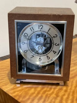 Pamono Table Clock by Jaeger-Lecoultre for Atmos, Switzerland, 1940s><noscript><img width=