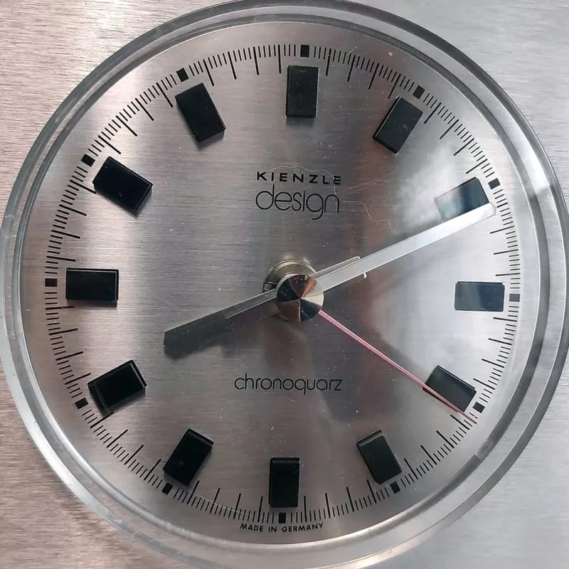 Hot Pamono Table Clock in Stainless Steel by Kienzle