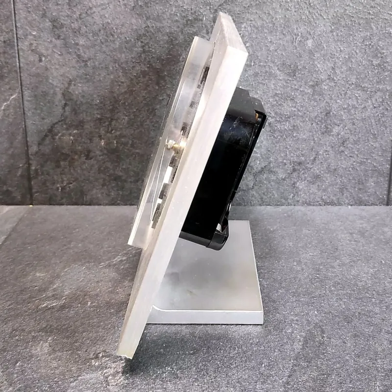 Hot Pamono Table Clock in Stainless Steel by Kienzle