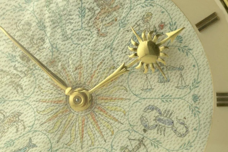 Pamono Table Clock with Hour Strike from Junghans, Germany, 1950s> Clocks
